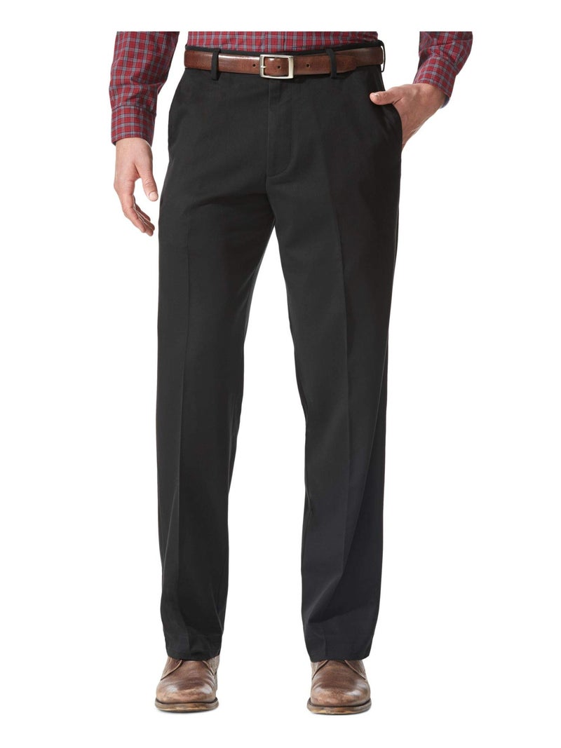 Dockers Men's Relaxed Fit Comfort Khaki Pants, Black Metal, 36W x 29L - Image 1